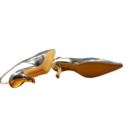 Sam Edelman Bianka Sling Silver Heels - Picture 5 of 8